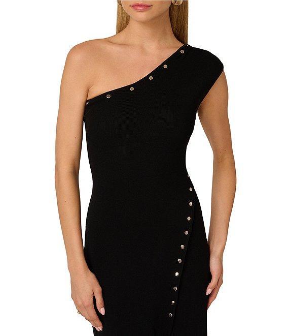 Adrianna Papell One Shoulder Knit Midi Dress Product Image