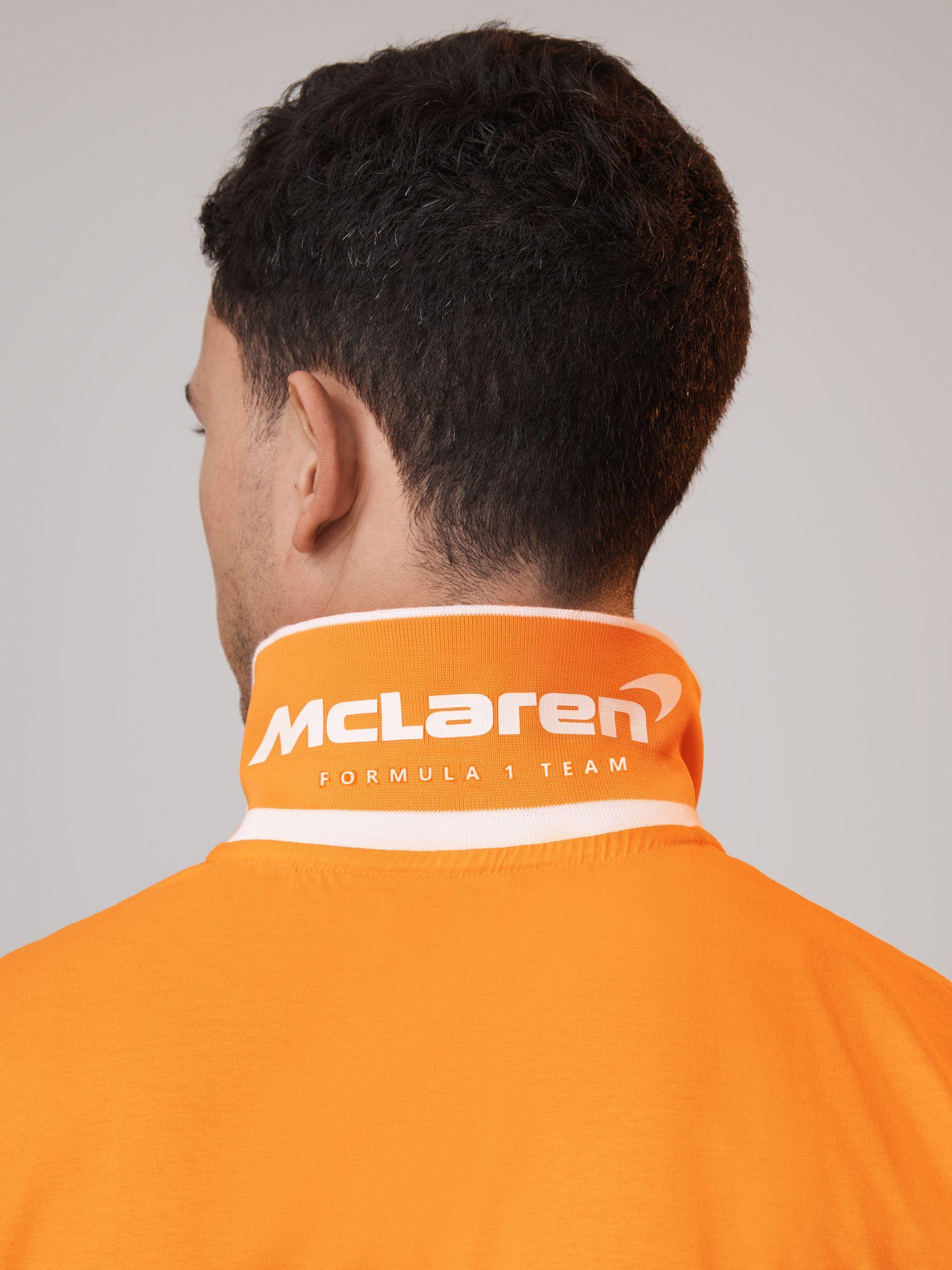 Mercerised Cotton Polo Shirt in Papaya Product Image