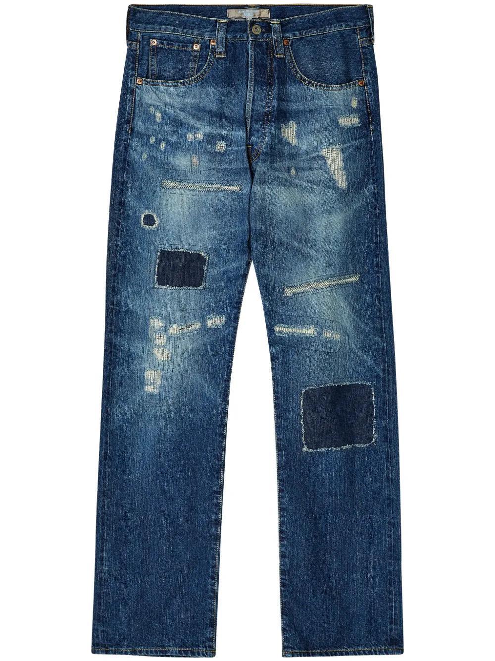 JUNYA WATANABE Indigo Distressed Jeans In 1 - Indigo Product Image