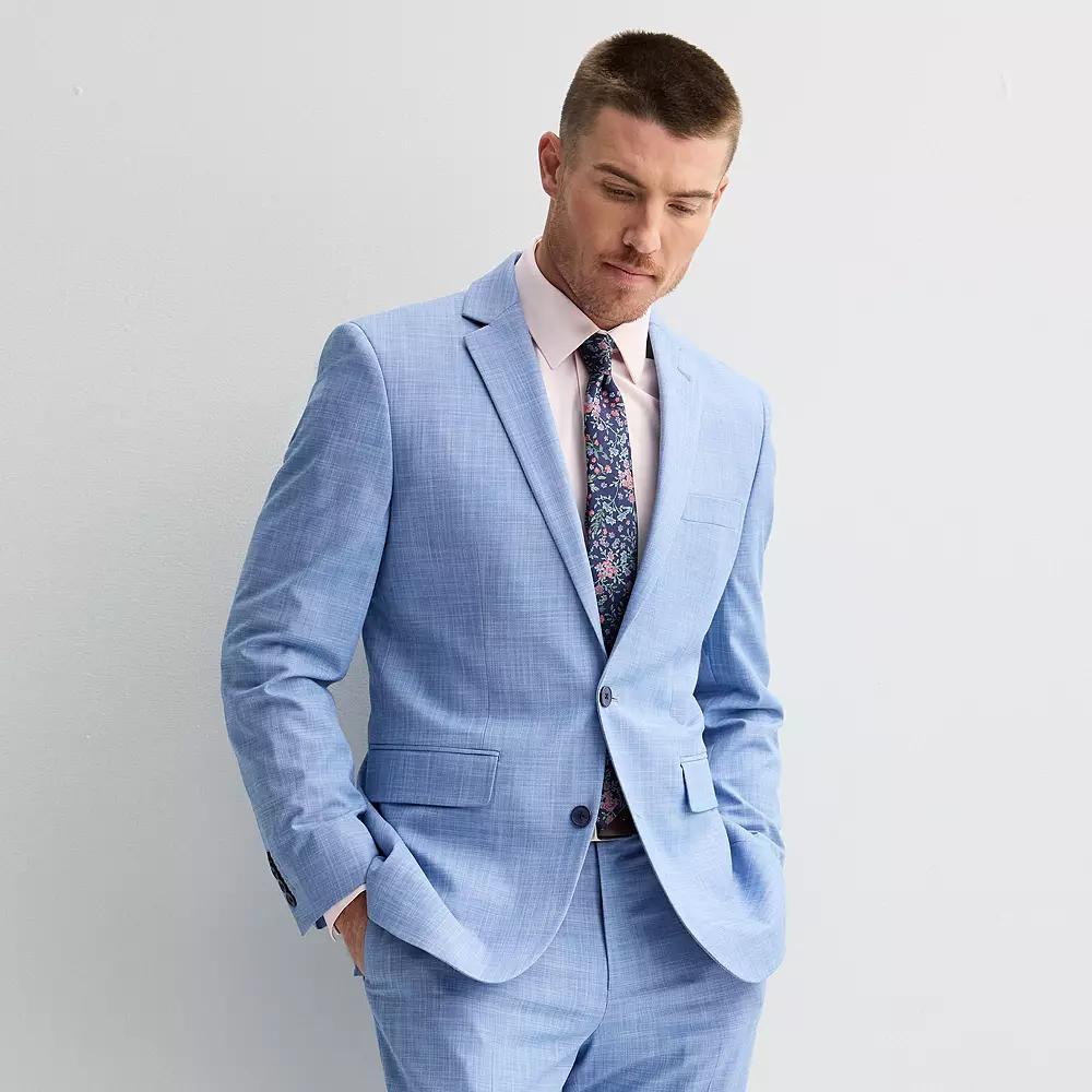 Men's Apt. 9® Premier Flex Performance Slim-Fit Washable Suit Jacket, Size: 38 Short, Blue Crosshatch Product Image