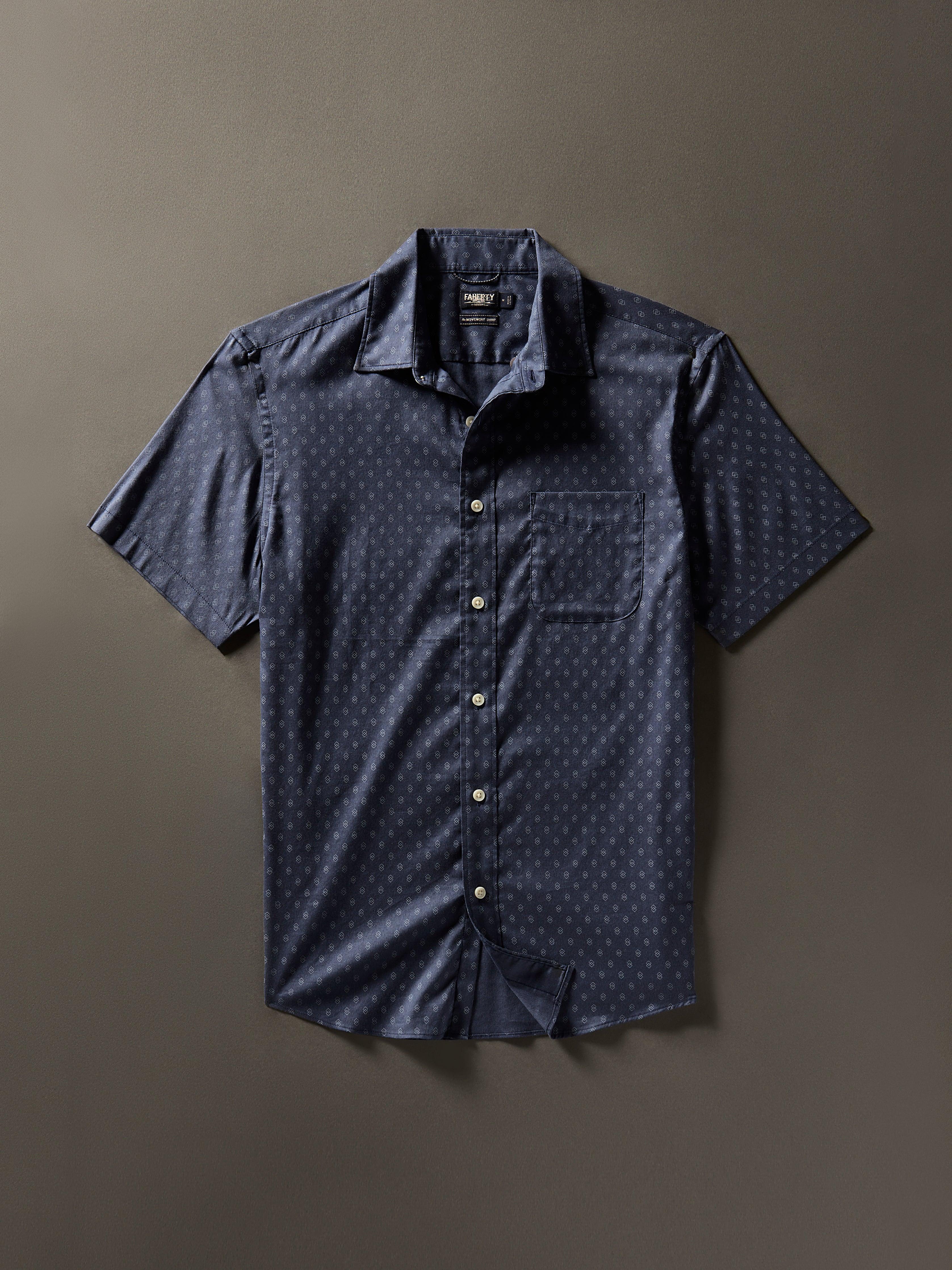 Movement™ Short-Sleeve Shirt - Navy Dusk Diamond Print Male Product Image
