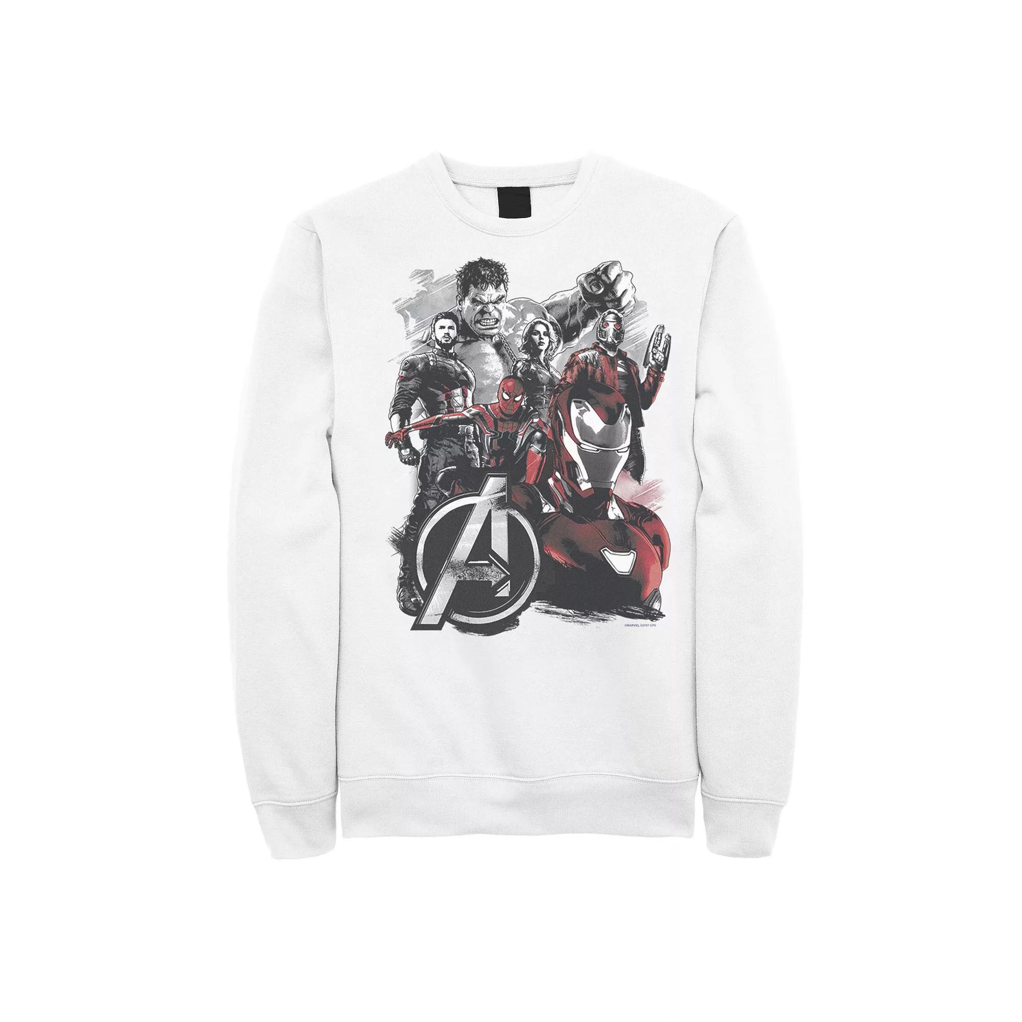 Mens Marvel Infinity War Avengers Grunge Logo Sweatshirt Product Image