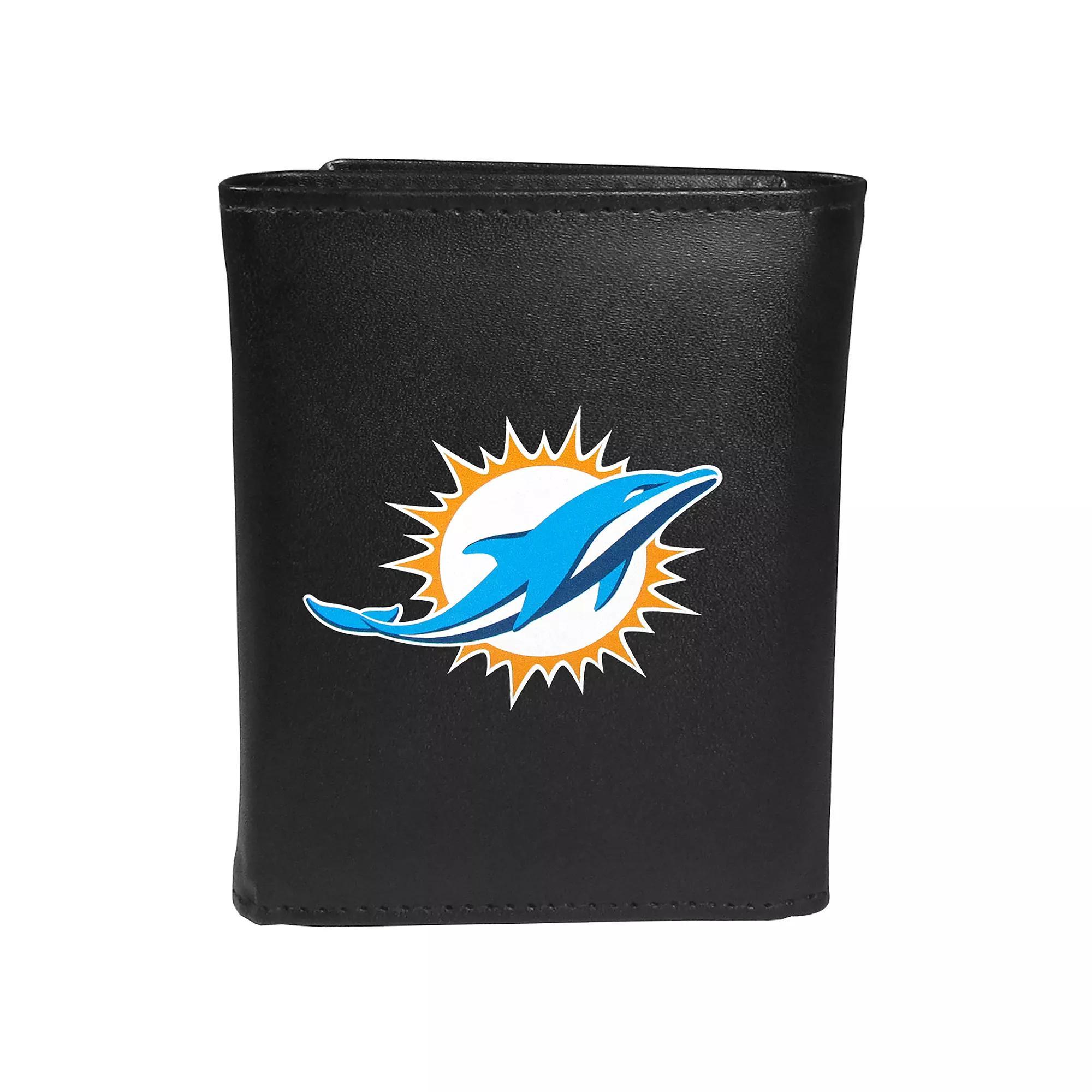 Men's Miami Dolphins Logo Tri-Fold Wallet, Team Product Image