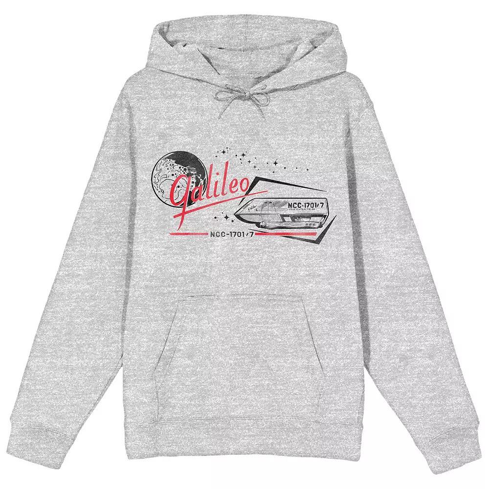 Men's Star Trek TOS Enterprise Hoodie, Size: XXL, Gray Product Image