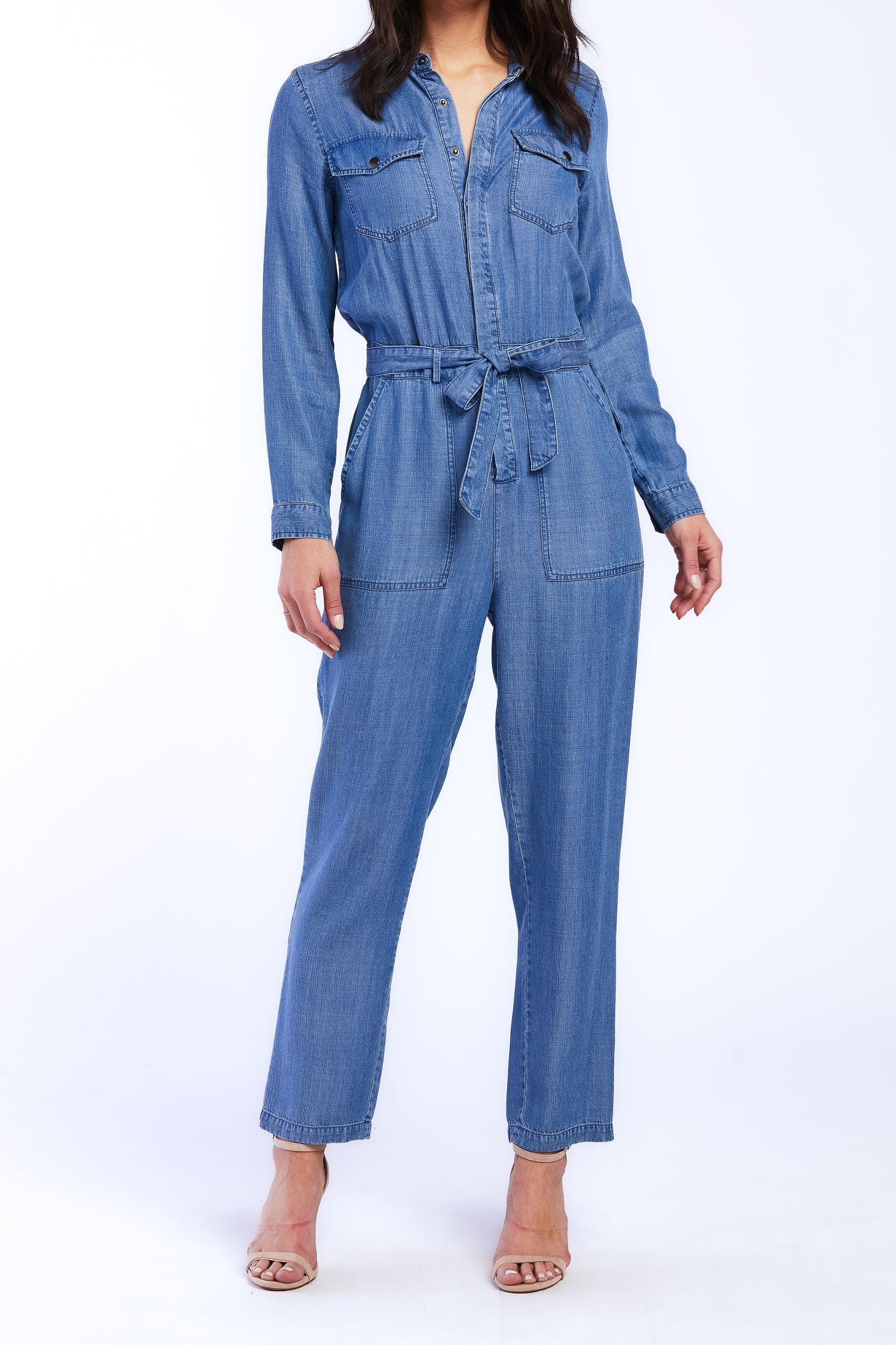 Justice Rolled Tab Sleeve Button Down Midi Dress Flap Chest Pocket Product Image