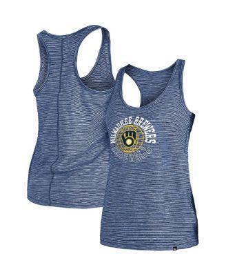 Women's New Era Navy Milwaukee Brewers Active Racerback Tank Top, Size: Medium, Blue Product Image
