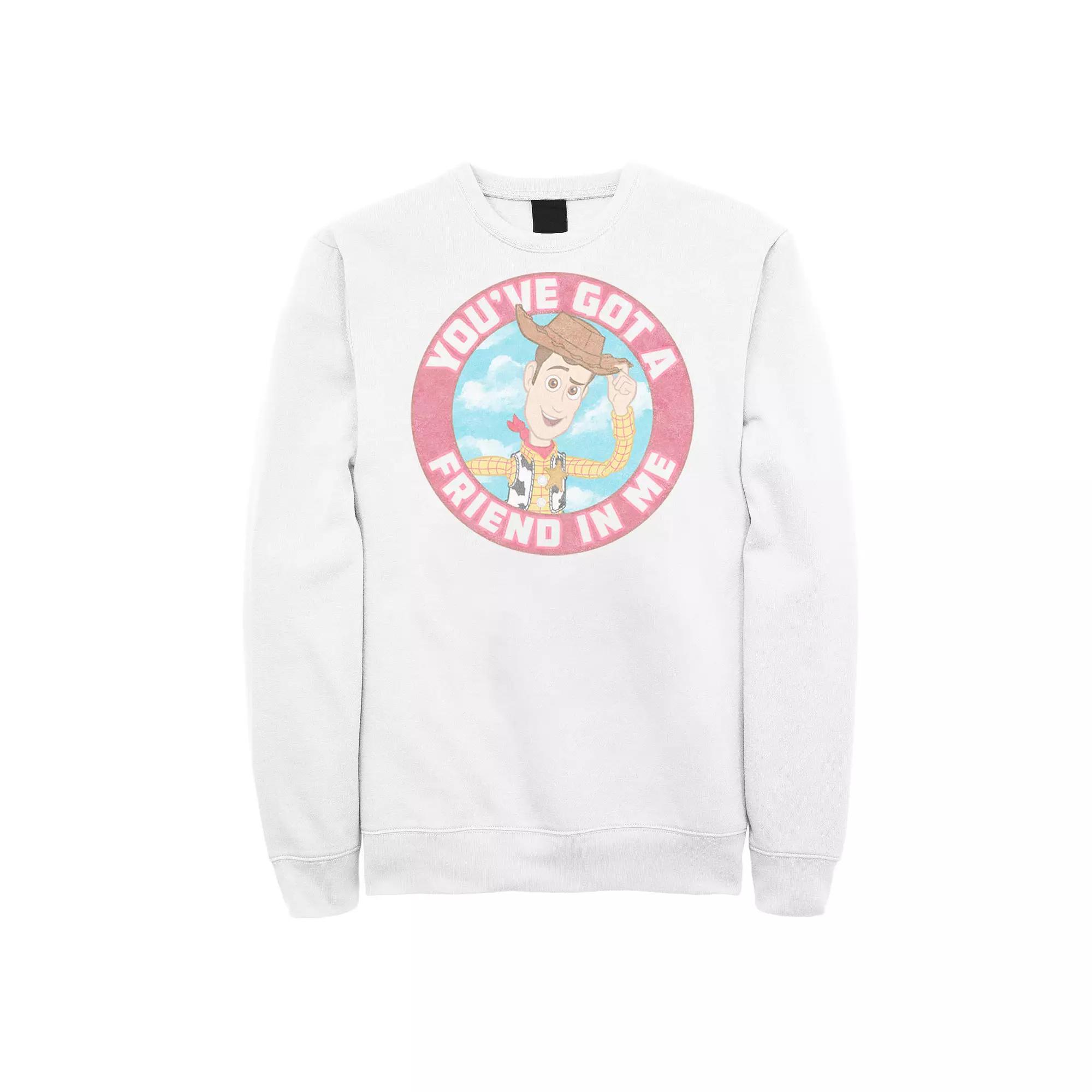 Disney / Pixar's Toy Story Woody Men's Friend In Me Sweatshirt, Size: Medium, White Product Image