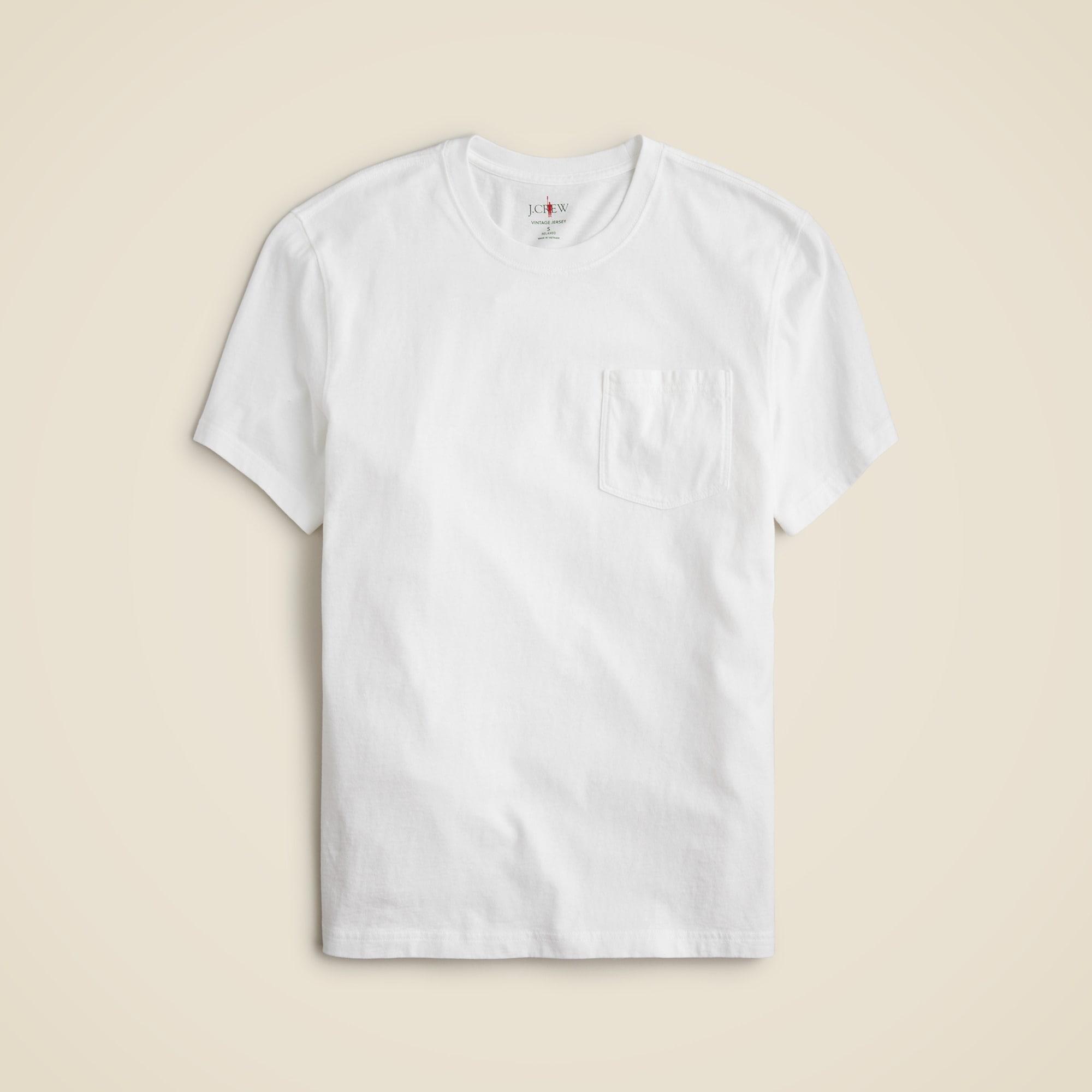 Vintage-wash cotton pocket T-shirt Product Image