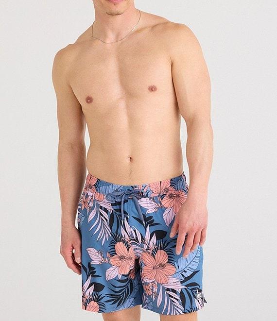 SAXX Hibiscus Jungle Oh Buoy 2N1 Slim Fit 7#double; Inseam Swim Shorts Product Image