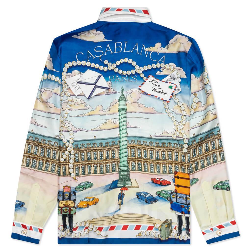 L/S Silk Shirt - Place Casa Male Product Image
