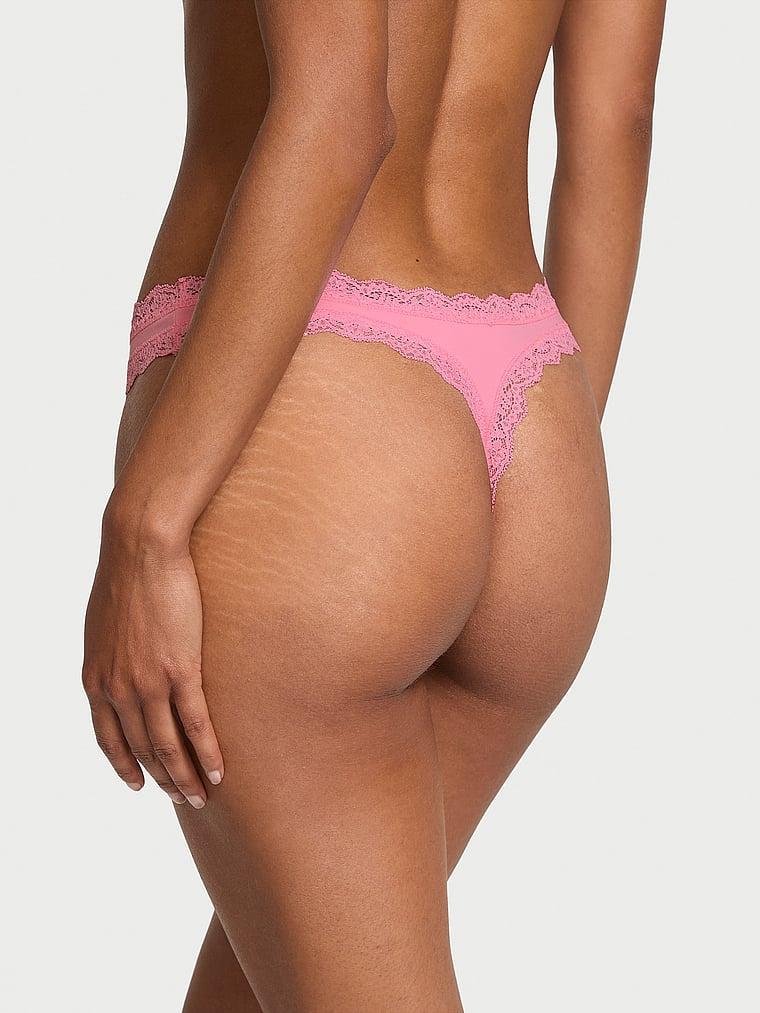 Lace-Trim Thong Panty Product Image