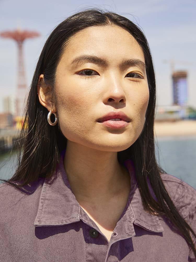 WOMEN'S CANVAS CHORE COAT - CLASSIC BUTTON-DOWN - DUSTY PURPLE / M Product Image