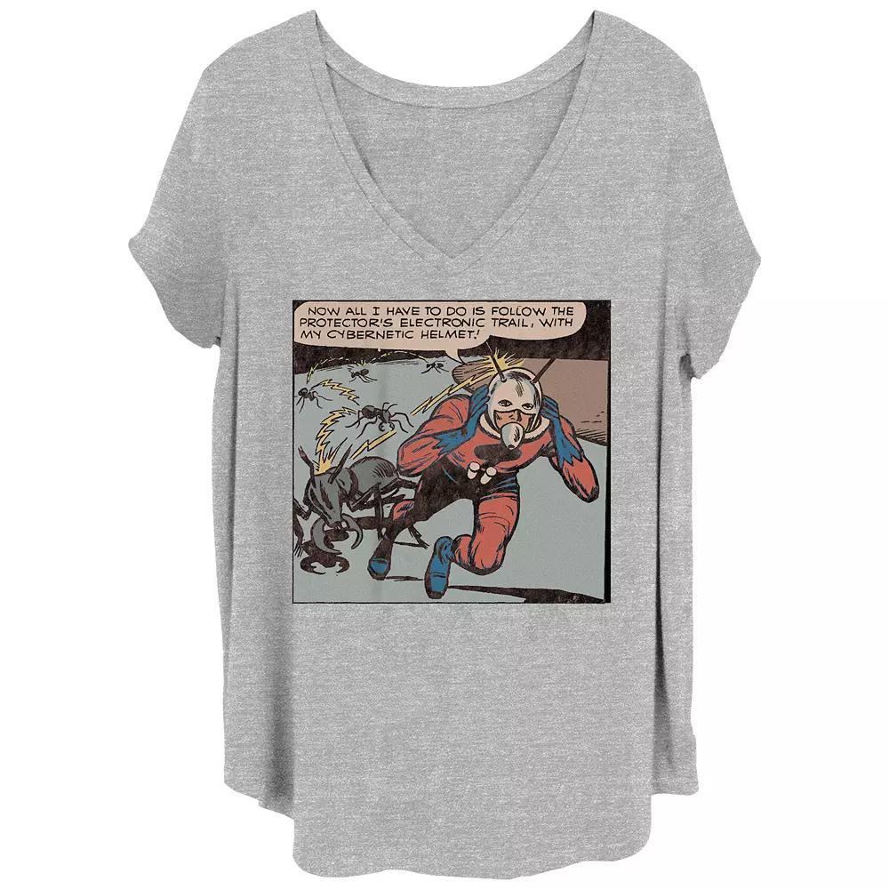 Juniors' Plus Size Ant-Man Comic Action Scene Graphic Tee, Girl's, Size: 2XL, Grey Gray Product Image