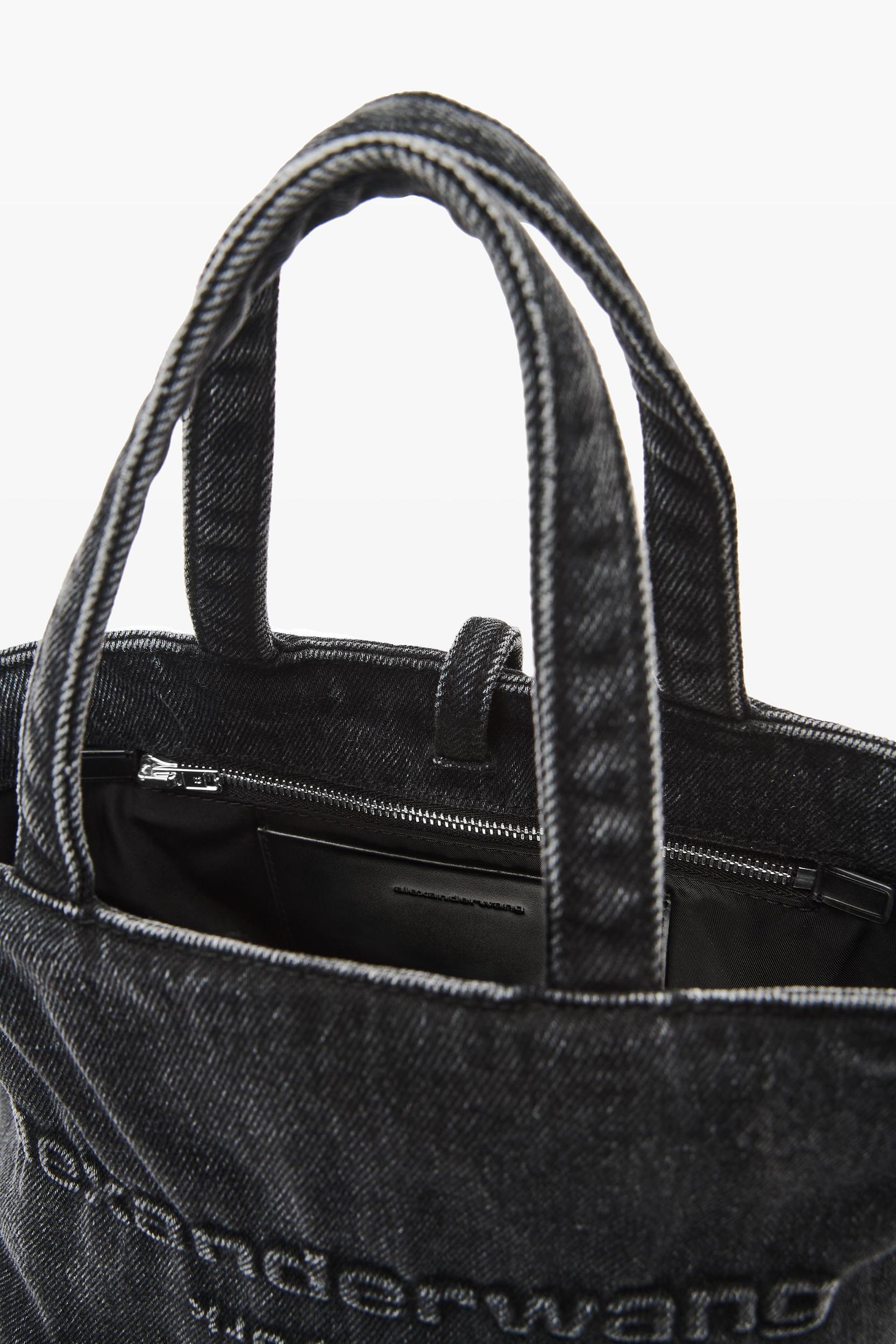 Punch Small Tote Bag In Cotton Denim Product Image