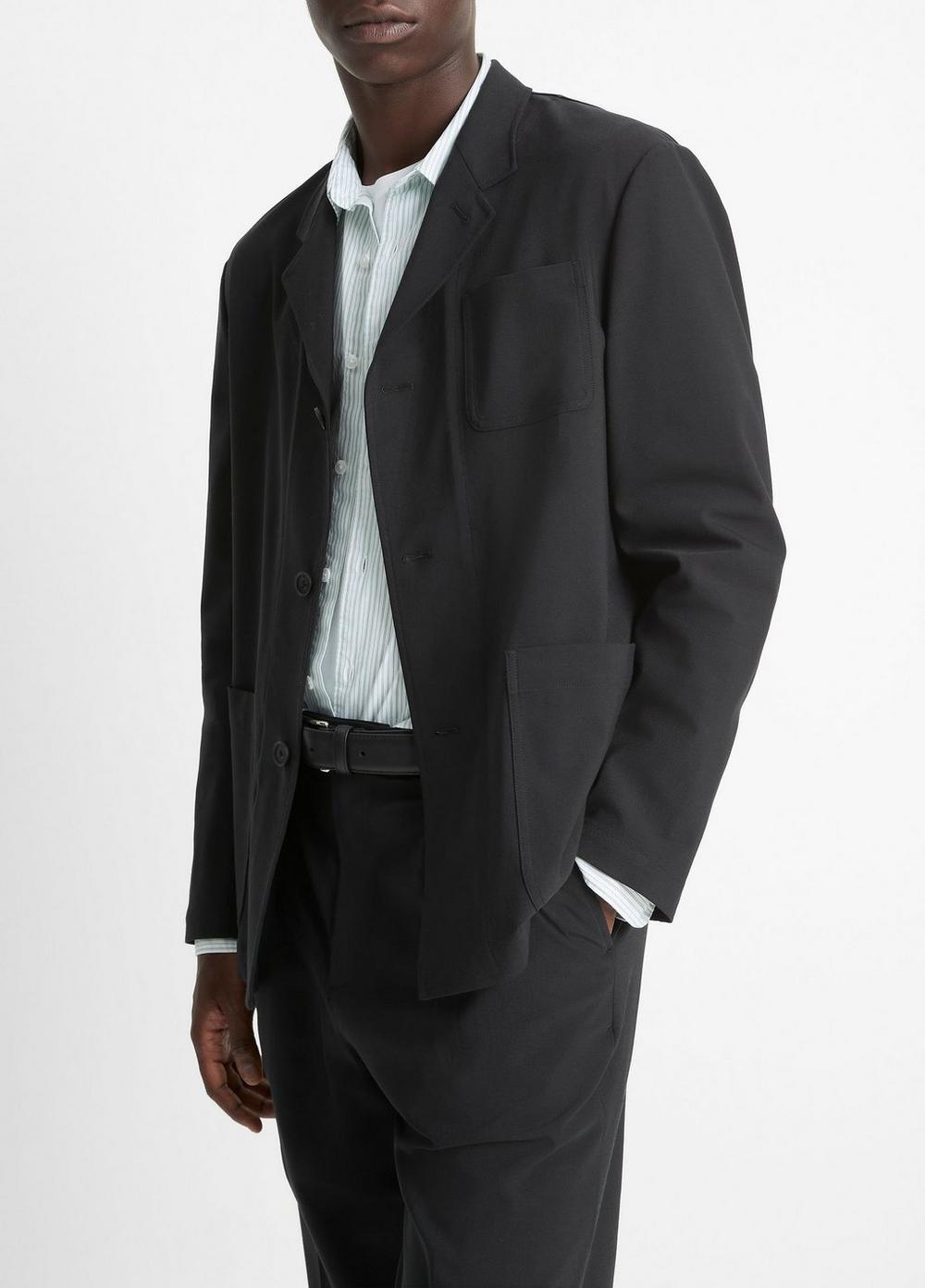 Mens Tailored Utility Blazer, Black, Size S Vince Product Image