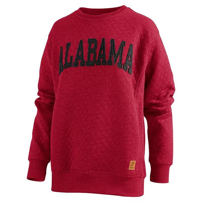 Womens Pressbox Crimson Alabama Crimson Tide Moose Quilted Pullover Sweatshirt Product Image