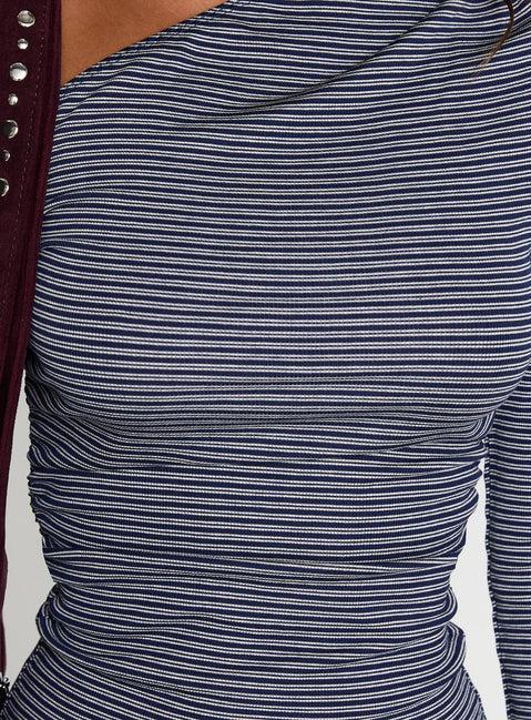 Beller Long Sleeve Top Navy Stripe Product Image