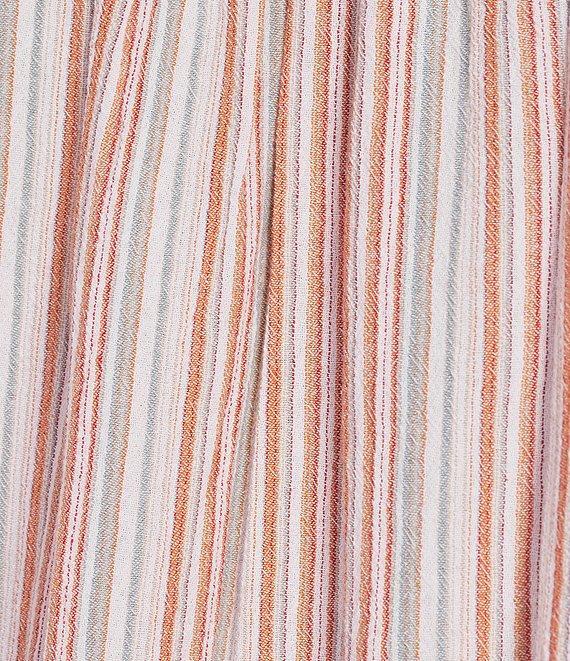 Westbound Plus Size Short Sleeve Stripe Square Neck Top Product Image