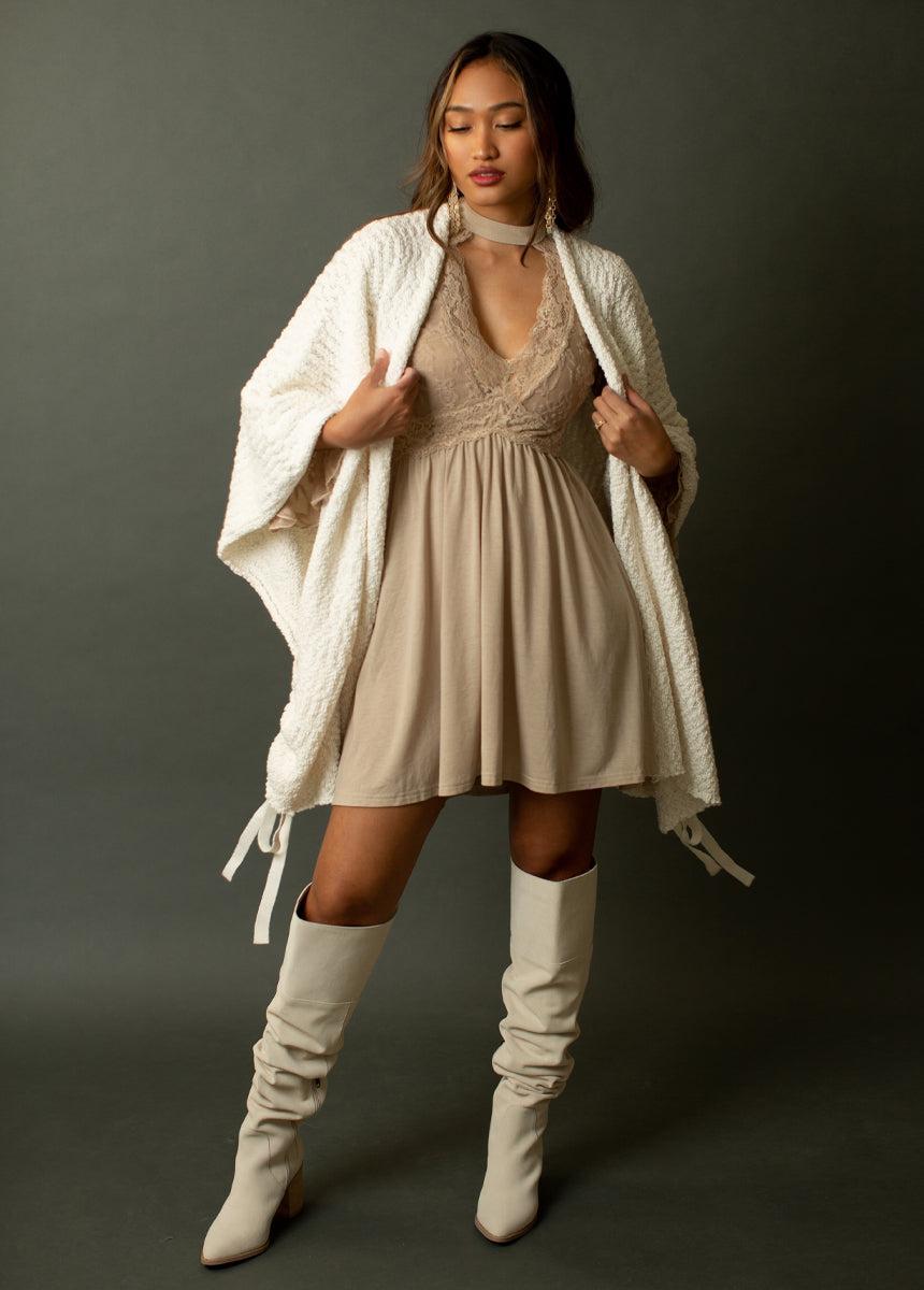 Nyra Slouch Boot in Ivory Female Product Image
