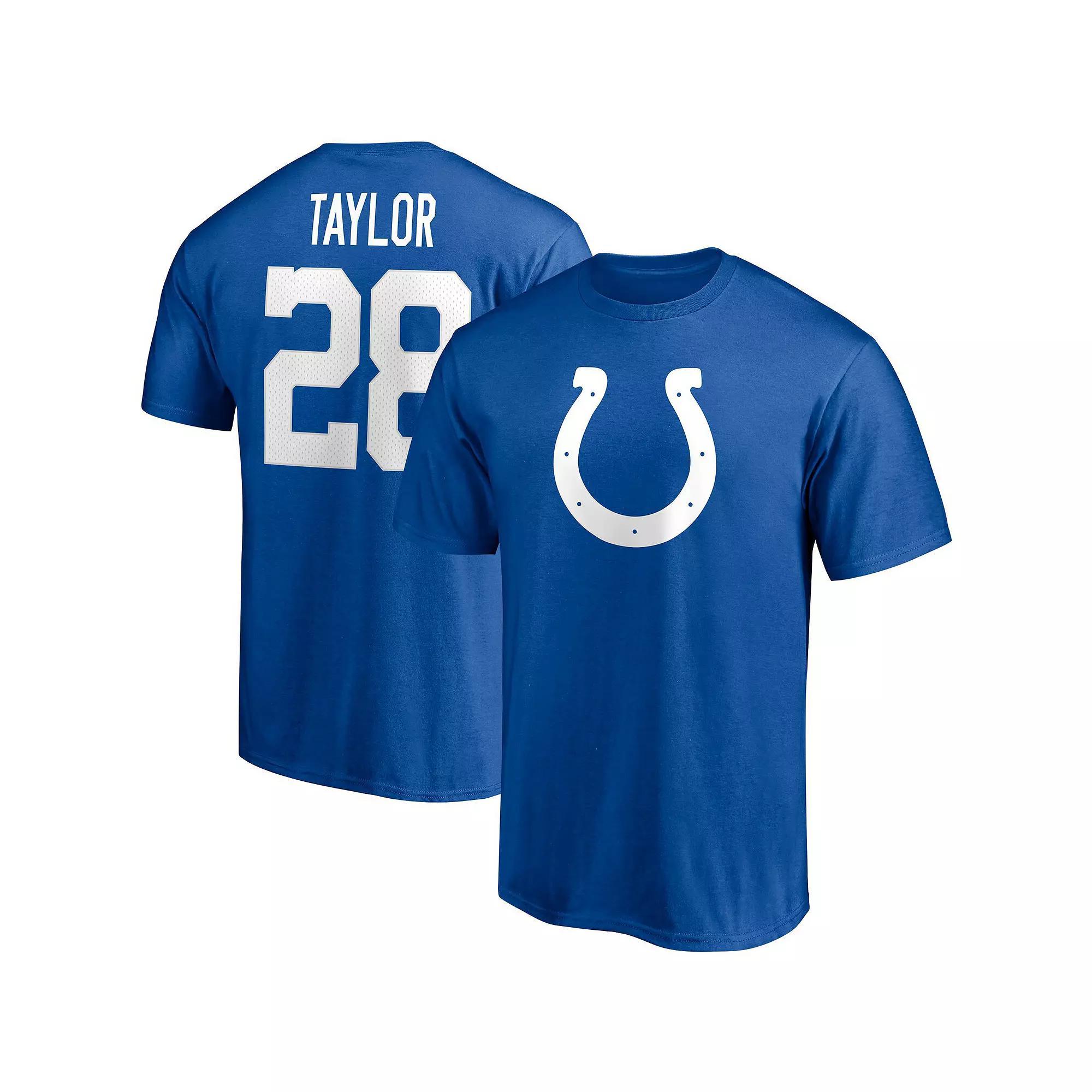 Men's Fanatics Branded Jonathan Taylor Royal Indianapolis Colts Player Icon Name & Number T-Shirt, Size: 3XL, Blue Product Image