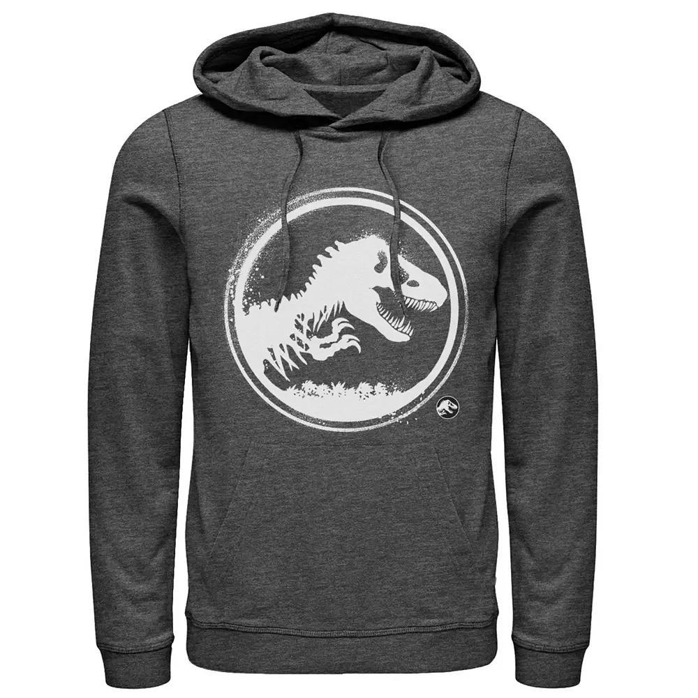 Men's Jurassic World: Fallen Kingdom Paint Splatter Logo Hoodie, Size: Large, Grey Heather Product Image