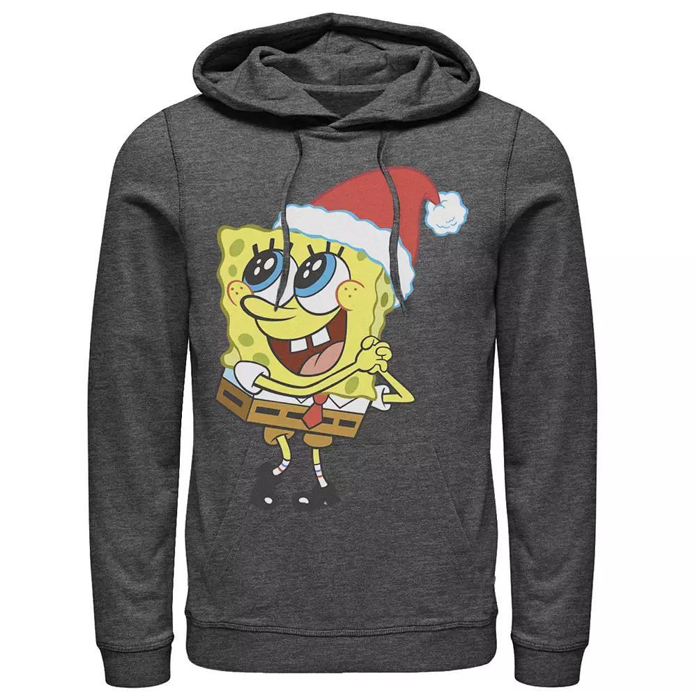 Men's Nickelodeon SpongeBob SquarePants Santa Hat Hoodie, Size: Large, Blue Product Image