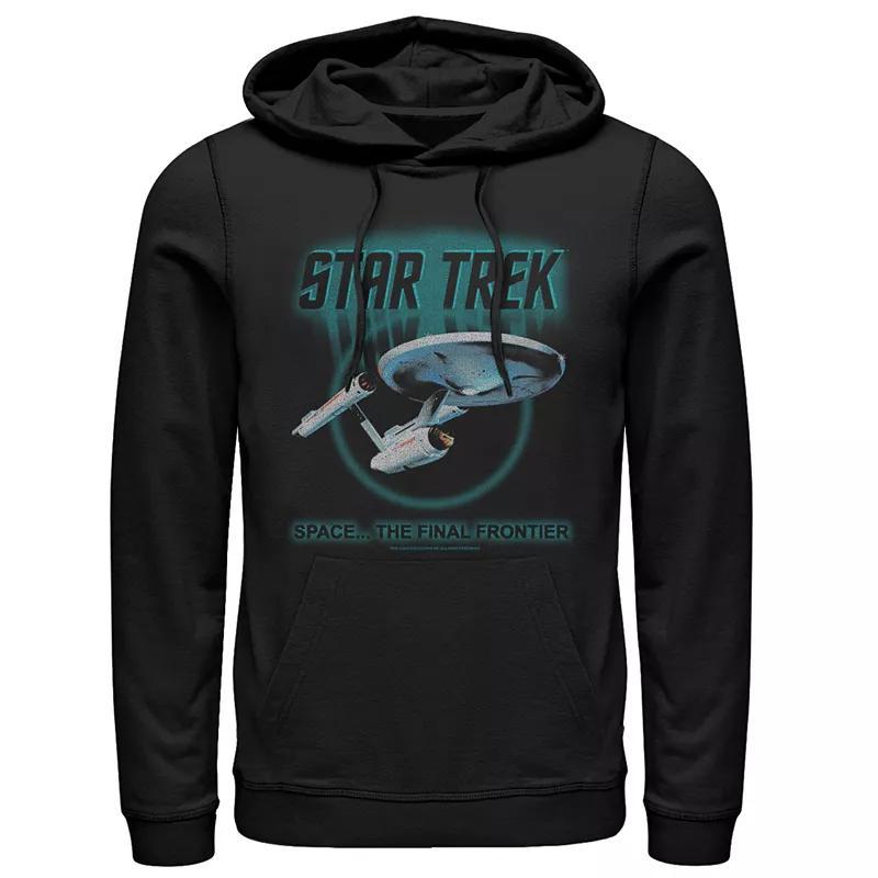 Men's Star Wars The Mandalorian The Child Triangle Galaxy Touch Graphic Hoodie, Size: XL, Black Product Image