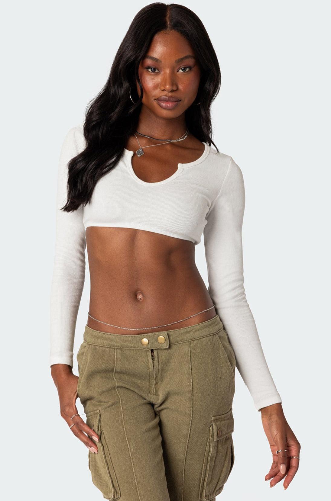 Romance Ribbed Crop Top Product Image