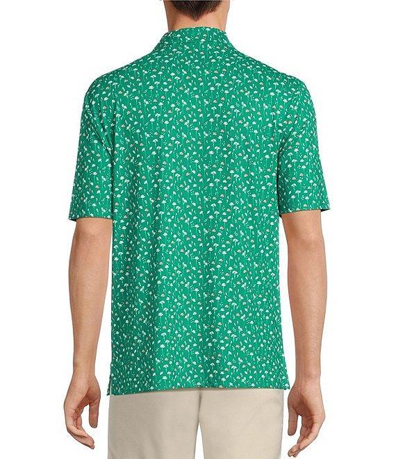 Roundtree & Yorke Performance Micro Floral Print Polo Shirt Product Image