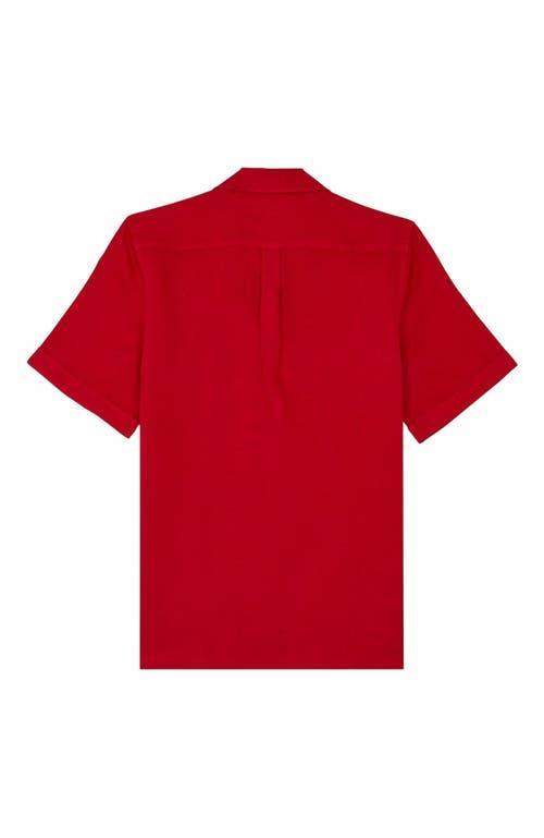 Mens Garment-Dyed Linen Camp Shirt Product Image