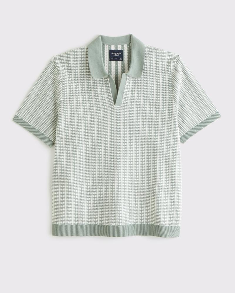 Classic Stitch Johnny Collar Sweater Polo Product Image