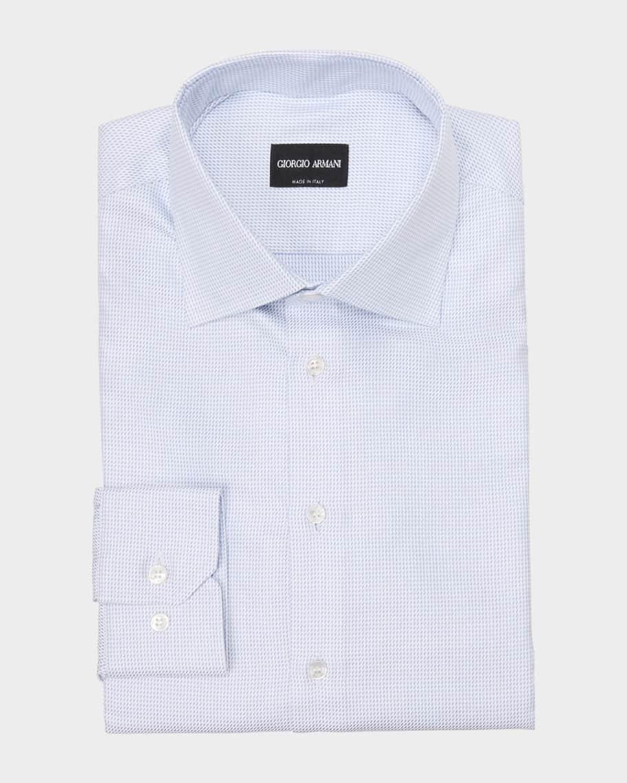 Mens Cotton Basketweave Dress Shirt Product Image
