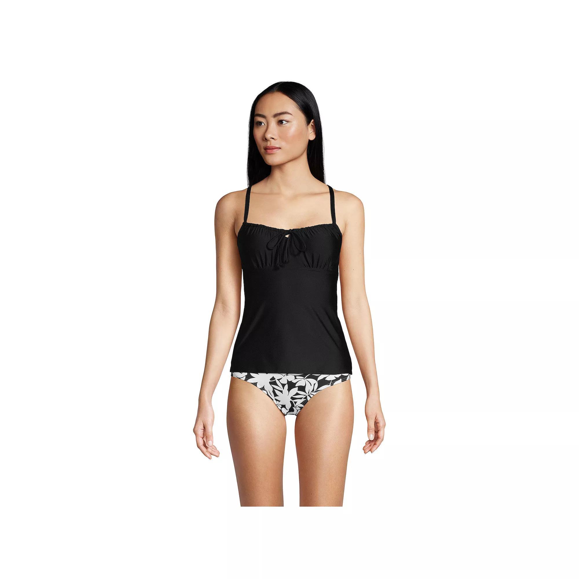 Womens Lands End UPF 50 Tie-Front Underwire Tankini Swim Top Product Image