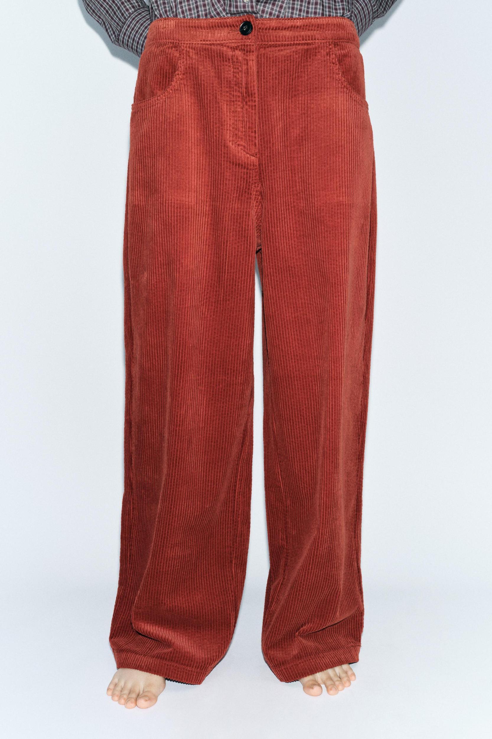 ZW COLLECTION CORDUROY WIDE-LEG PANTS Product Image
