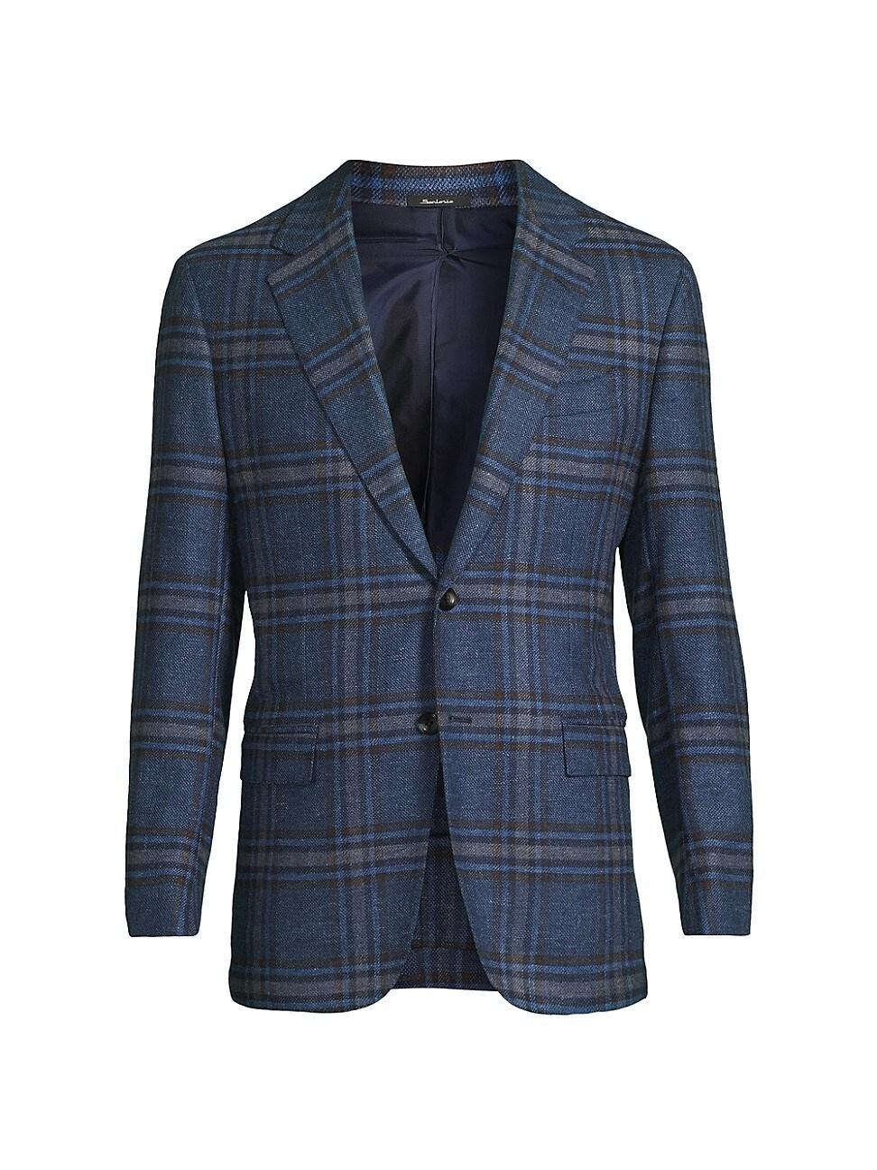 Mens Windowpane Wool Sport Jacket Product Image