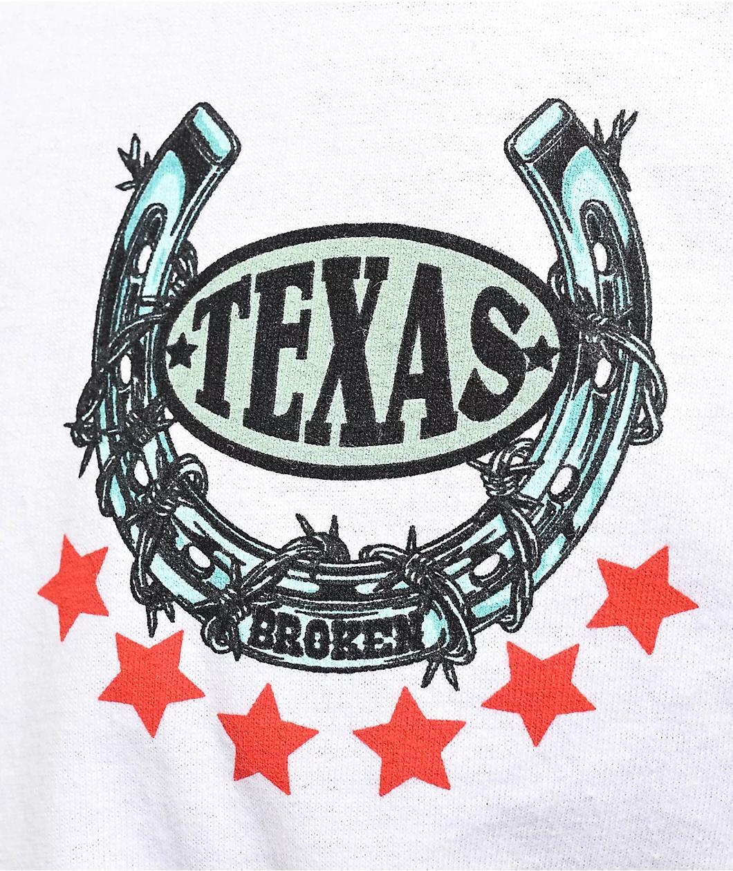 Broken Promises Texas Six Flags White T-Shirt Product Image