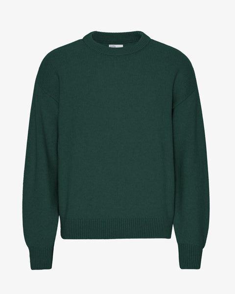 Oversized Merino Wool Crew - Marine Blue Product Image