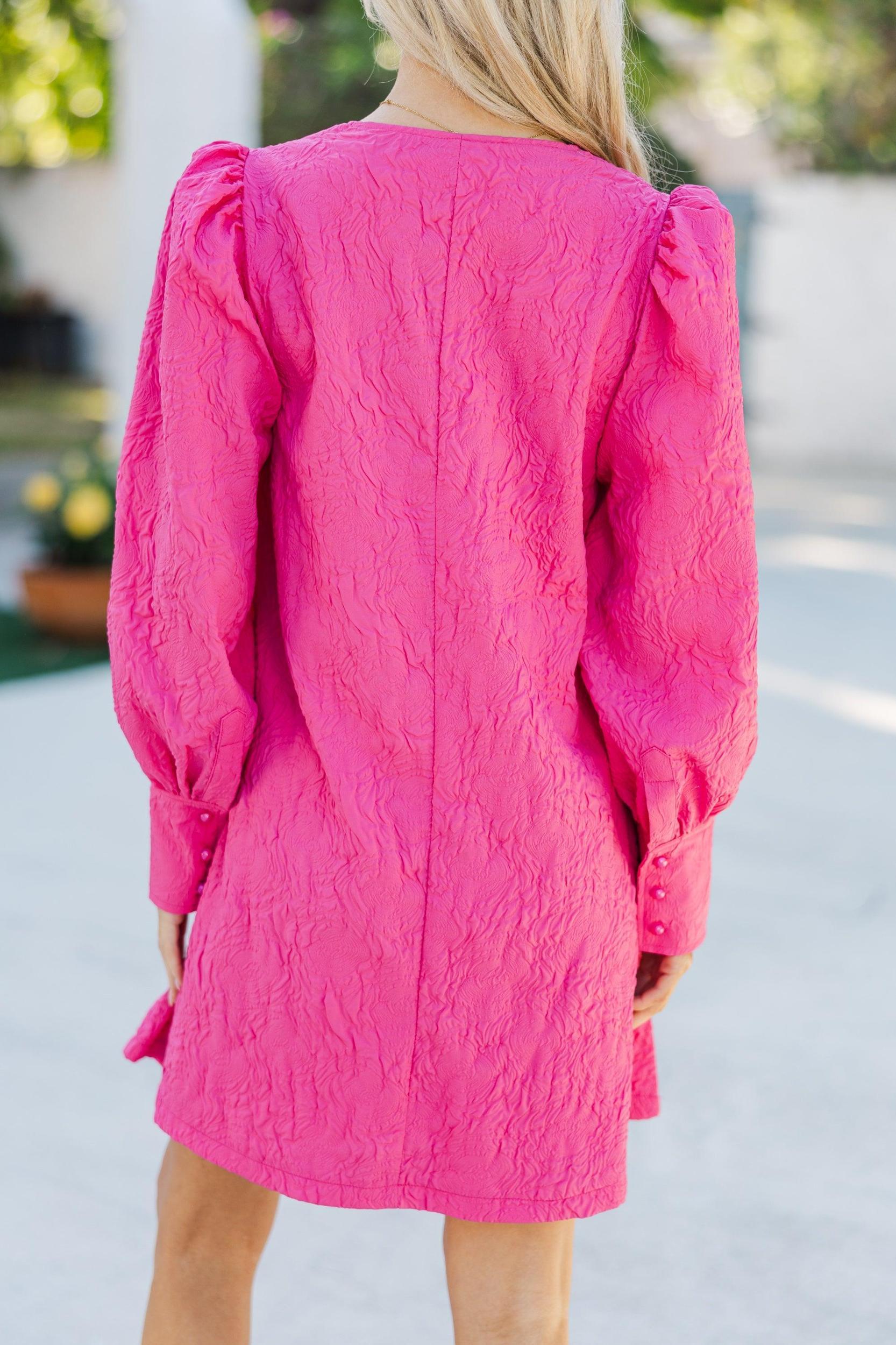 At A Glance Fuchsia Textured Dress Female Product Image