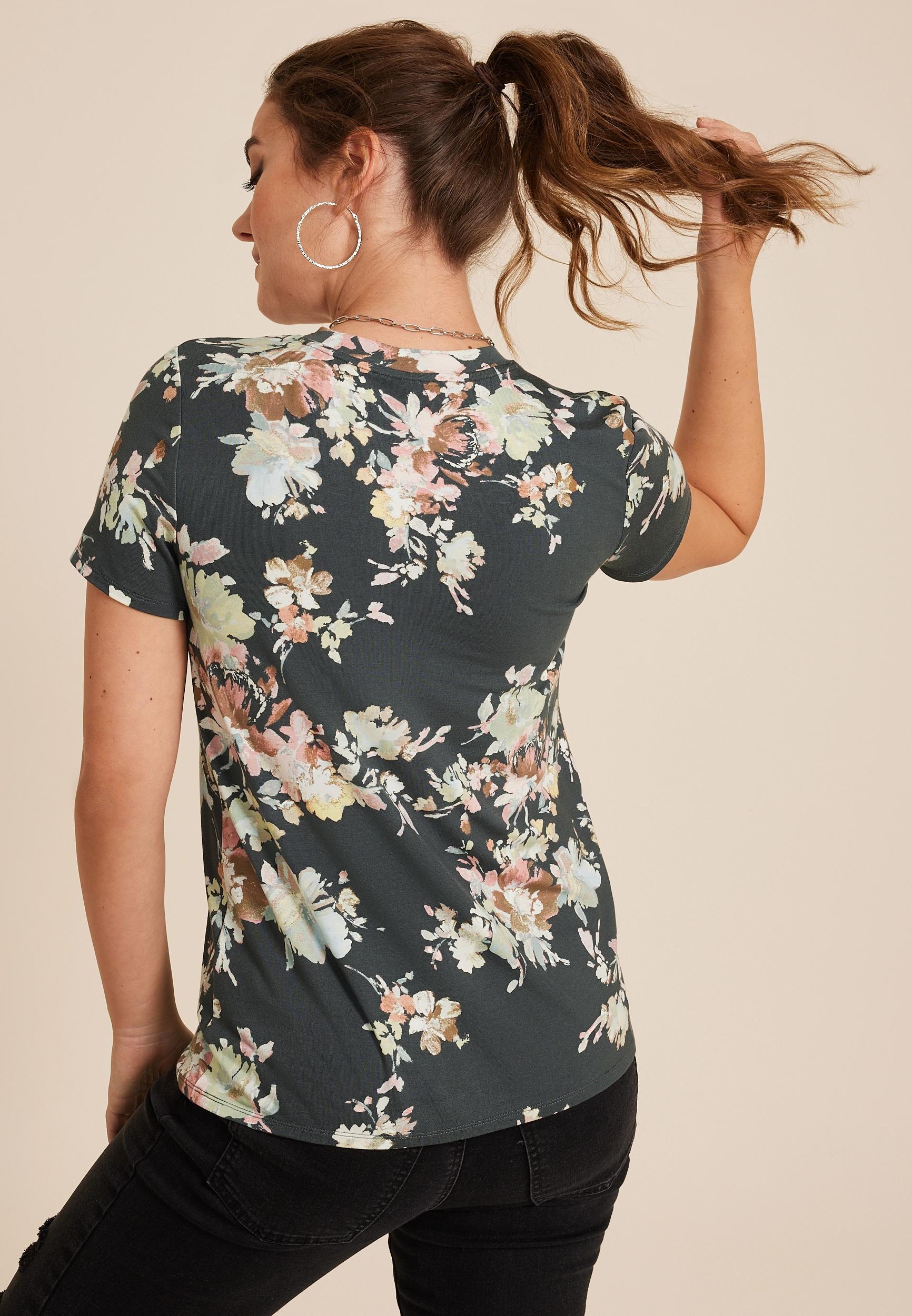 24/7 Kennedy Floral Crew Tee Product Image