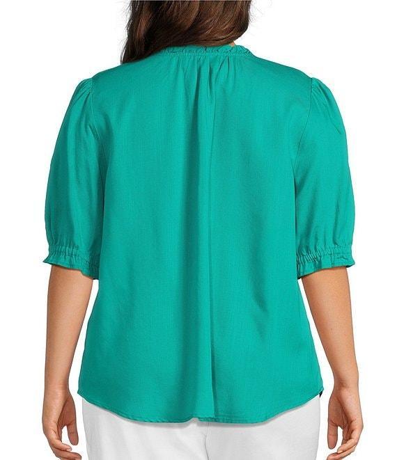 Nurture Plus Size Elbow Sleeve V-Neck Top Product Image