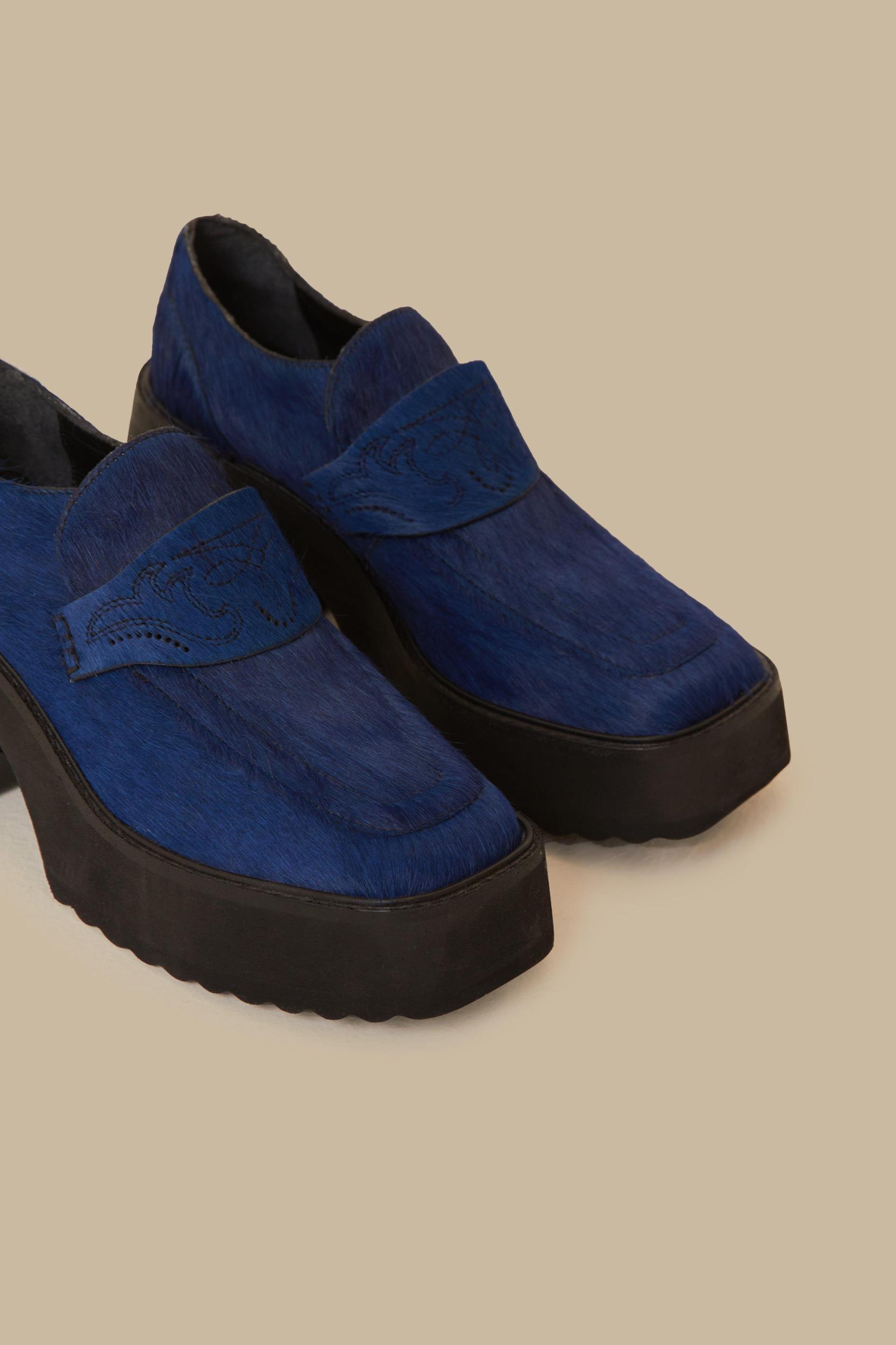 Royal Blue Platform Loafer, ROYAL BLUE / 7 1/2 Product Image