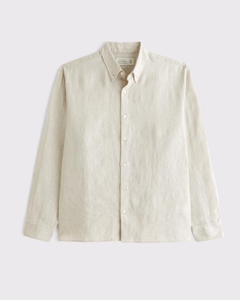 Linen Button-Up Shirt Product Image