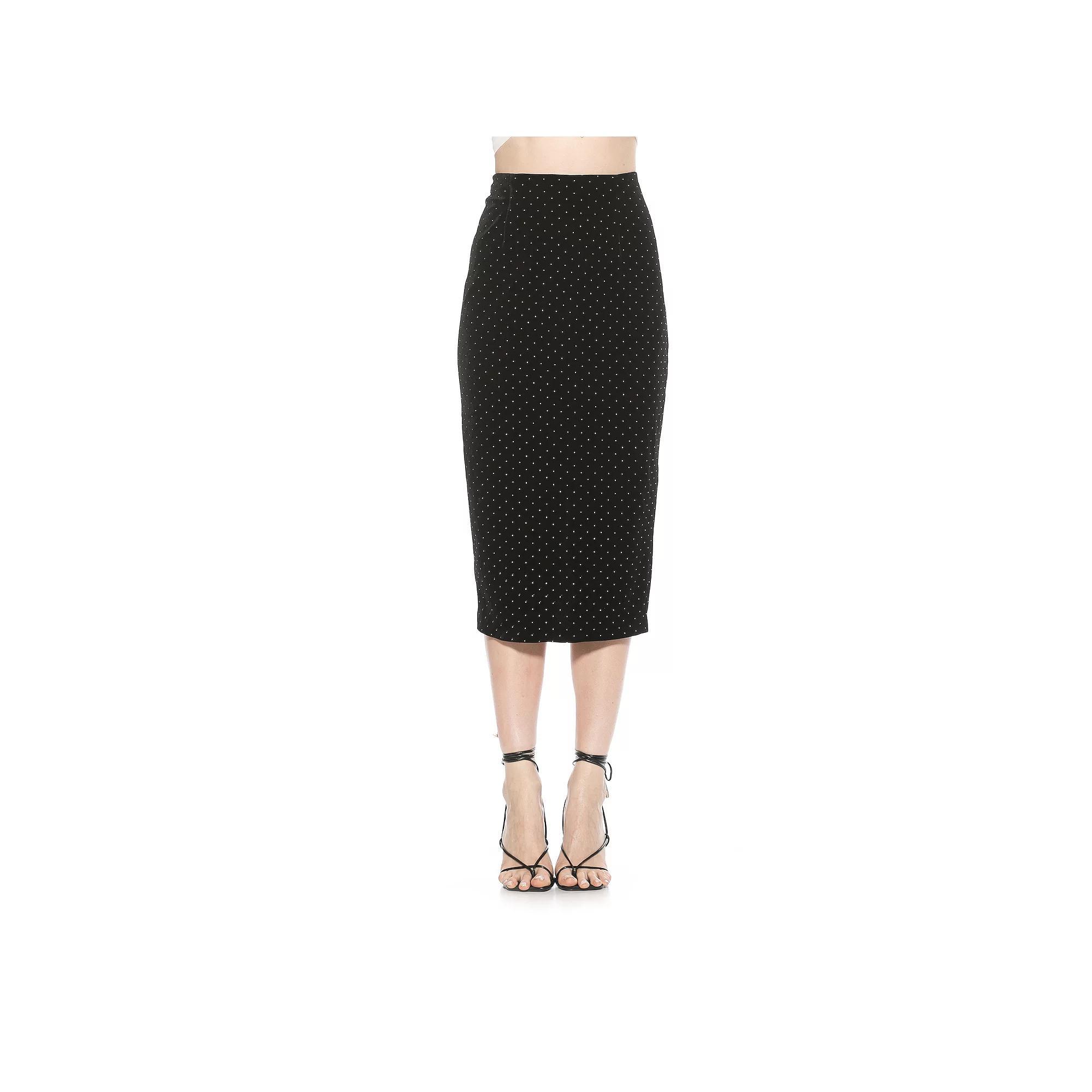 Women's Alexia Admor Jayden Fitted Midi Skirt, Size: 8, Green Product Image