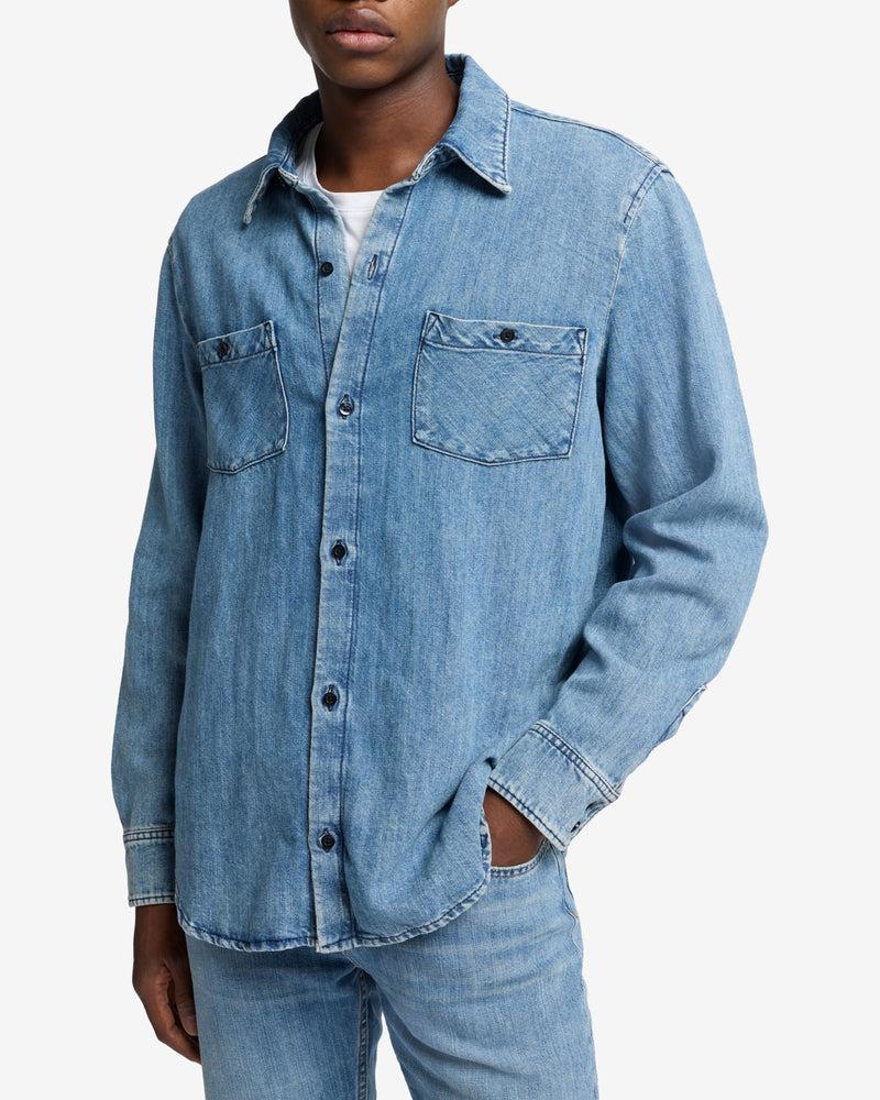 Indigo Linen Overshirt Product Image
