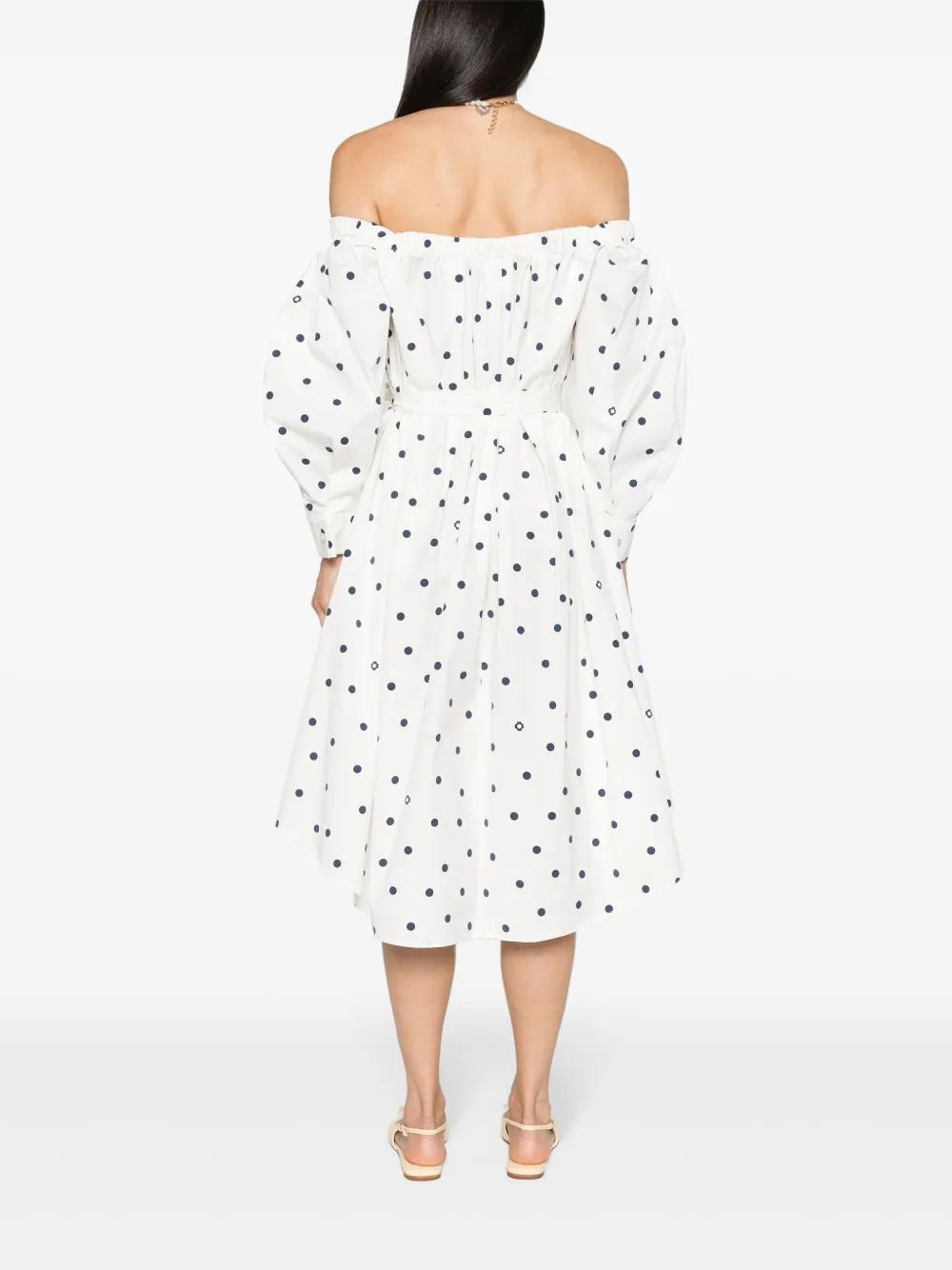 off-shoulder shirt dress Product Image