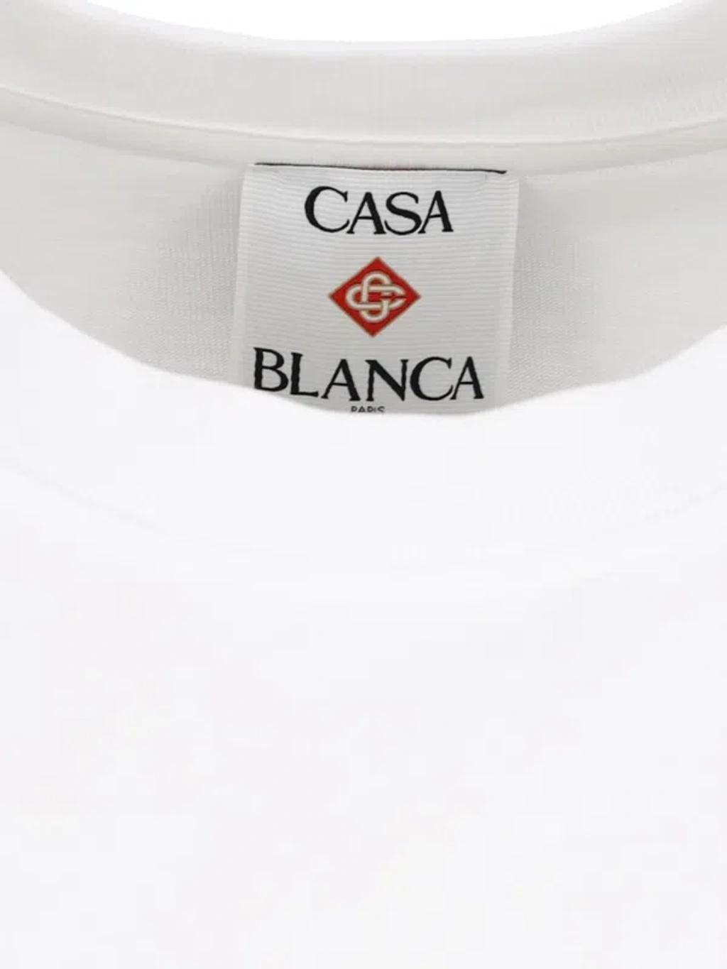 CASABLANCA Mens Casa Way Mountain Graphic-print Cotton-jersey T-shirt Xxxl In White Product Image