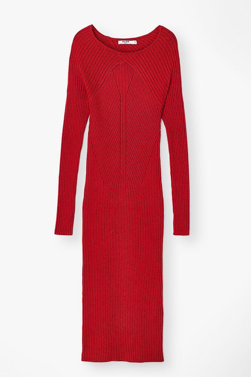 Knit Detail Midi Dress Product Image