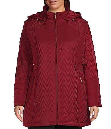 Plus Size Gallery Hood Quilted Jacket, Womens Product Image
