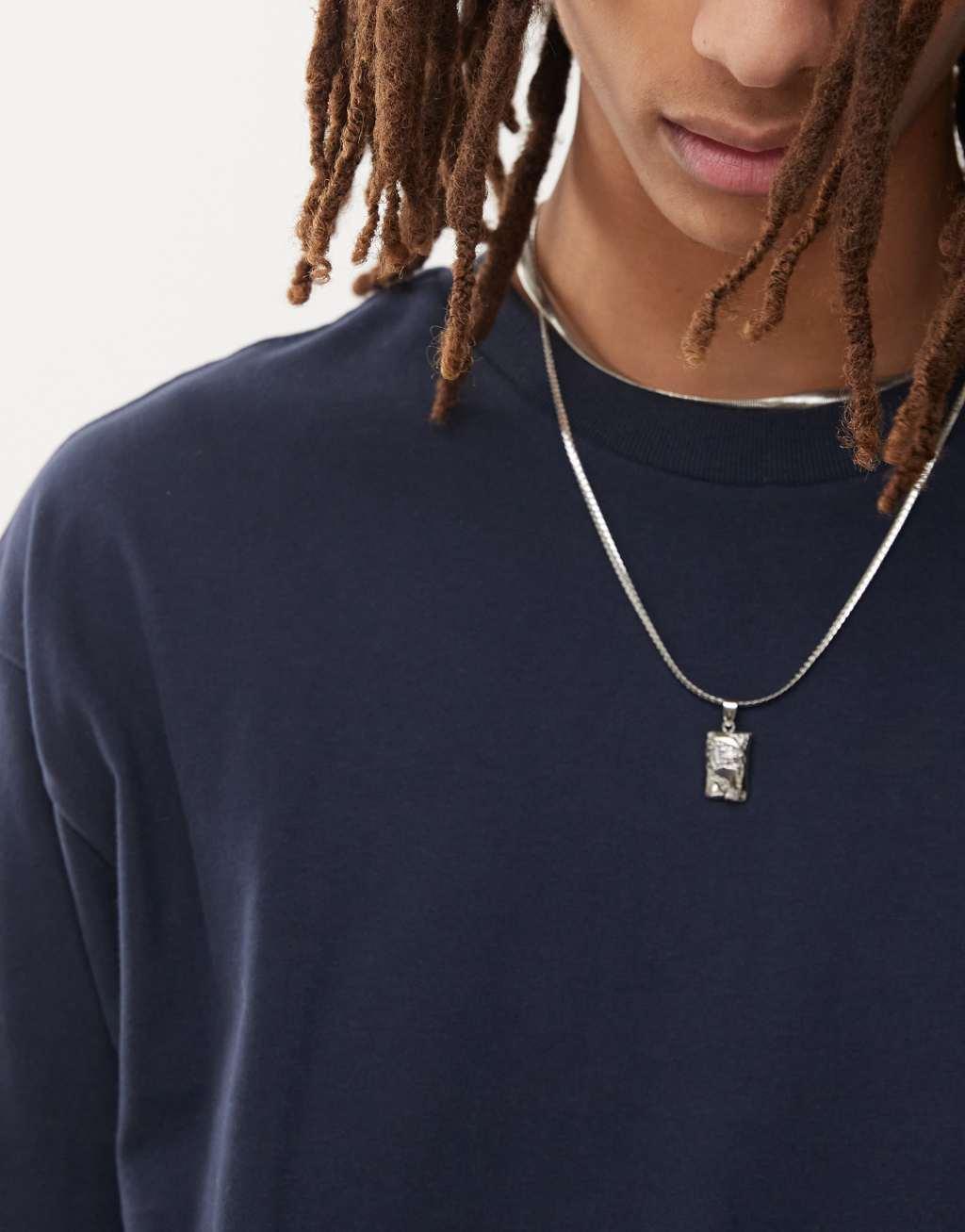 Weekday Great oversized boxy fit t-shirt in navy Product Image
