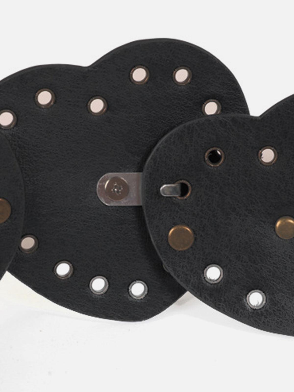 Vintage Heart Rivet Belt Female Product Image